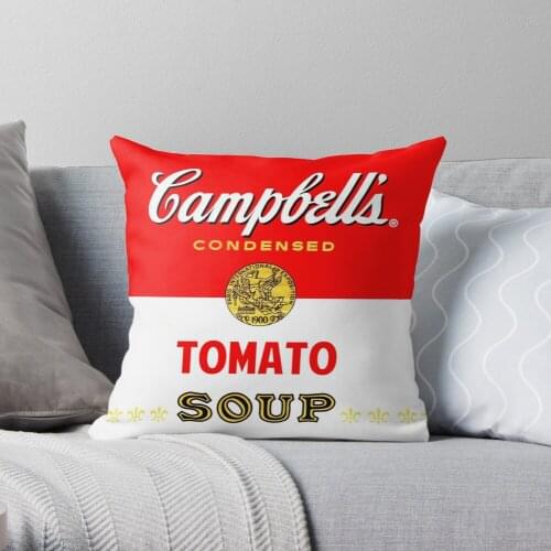 Campbells Soup Throw Pillow Cushion Cover Polyester throw pillows case on sofa home living room car seat decor 45x45cm