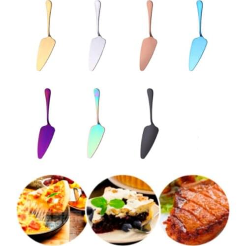 7 Colors Stainless Steel Cake Pizza Shovel Knife Butter Knife For Pie/Pizza/Cheese Dessert Cutlery Bake ware Cake Spatula Tool