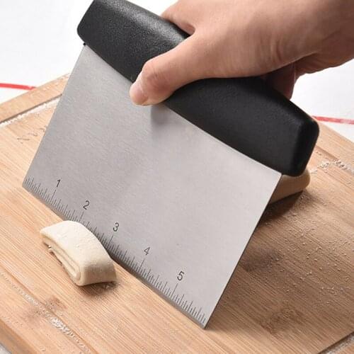 Stainless Steel Metal Griddle Scraper Chopper - Great As Dough Cutter for Bread and Pizza Dough Cutter Kitchen Tools Accessories