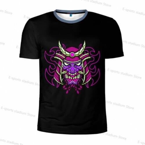 2021 Summer New Punk 2077 SAMURAI Oversized Tees Mens T-shirt 3D Shirt Personality Graffiti Creative Fashion Graphic T-shirt