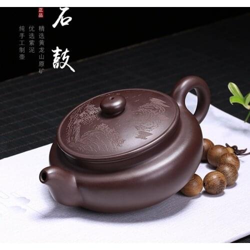 Set undressed ore old purple mudstone drum pot of archaize product customized gifts wholesale a undertakes the teapot