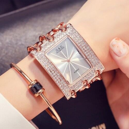 2019 New G&D Luxury Women Watches Rose Gold Ladies Bracelet Watch Womens Quartz Wristwatches Relogio Feminino reloj mujer Clock