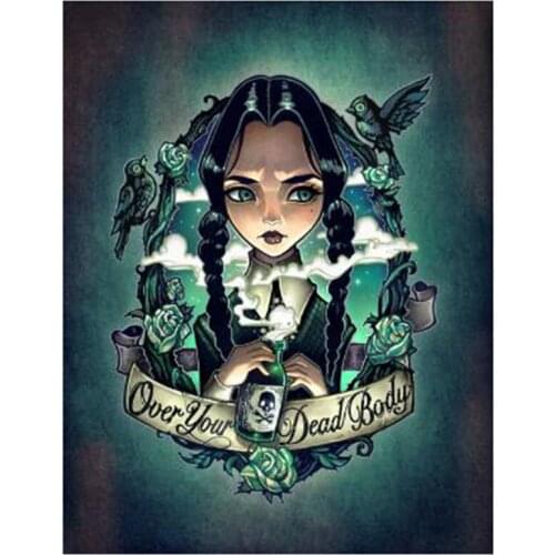 New Arrivals 5D DIY Full Round Diamond Painting Cartoon Girl 3D Embroidery Cross Stitch Rhinestone Mosaic Home Decor Art Y155