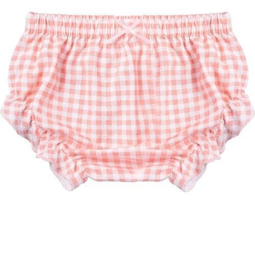 New Arrive Kids Underwear Cotton Baby Girl Panties Childrens Briefs Pure Cotton Ruffle Side Grid Style Briefs Shorts Underwear