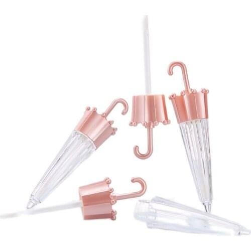 New Arrival Clear Lip Gloss wand Tube Empty Cosmetic Packaaging Container Plastic Refillable Bottle Lipgloss Containers 50Pieces