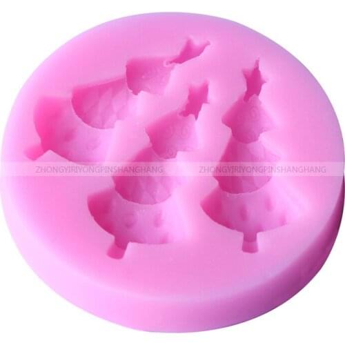 New DIY Cake Mold Christmas Tree Invert Sugar Silicone Mold E032
