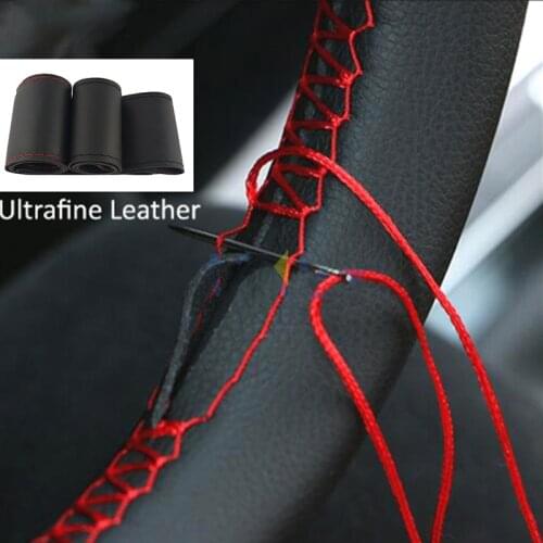 36/38/40CM DIY Car Steering Wheel Cover With Needles And Thread Soft Texture Car Steering Wheel Braid Cover Car Accessories