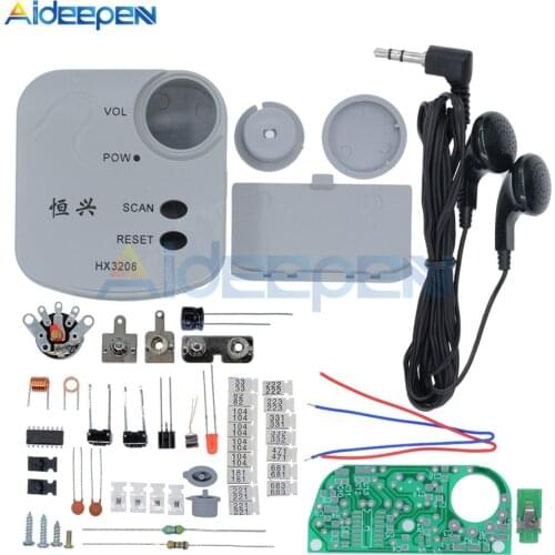 HX3208 FM Micro SMD Radio DIY Kits FM Frequency Modulation Radio Electronic Production Training Suite 1.8V-3.5V