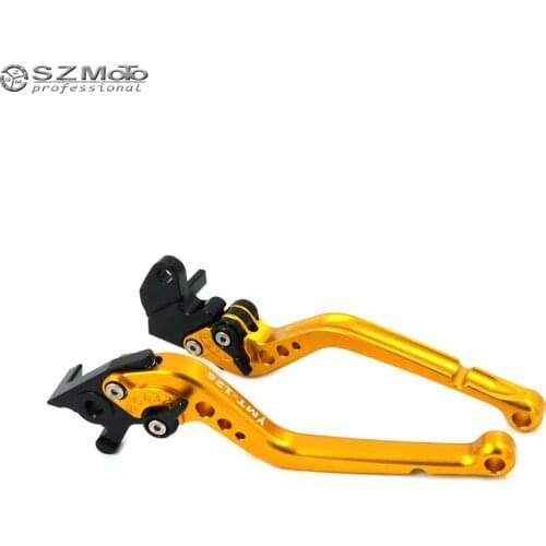Adjustable Short Long Brake Clutch Levers For YAMAHA MT125 MT-125 MT 125 2004-2015 2014 Motorcycle Accessories Green With Logo