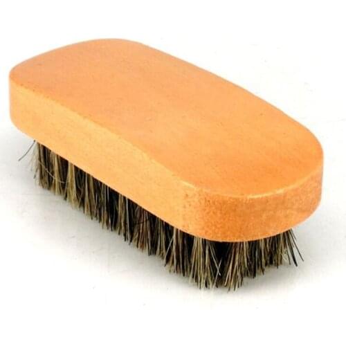 Horsehair Shoe Shine Brushes With Horse Hair Bristles For Boots, Shoes Leather Care Cleaning Brush For Suede Nubuck Boot