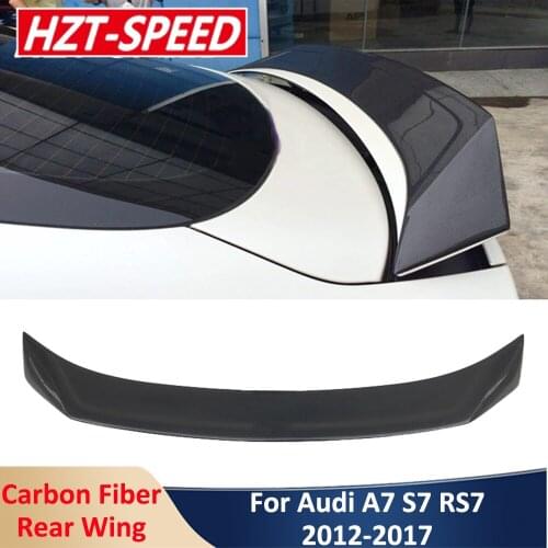 A7 S7 RS7 K Style Carbon Fiber Rear Trunk Tail Wing Spoiler Car Styling Modify For Audi 2012-2017
