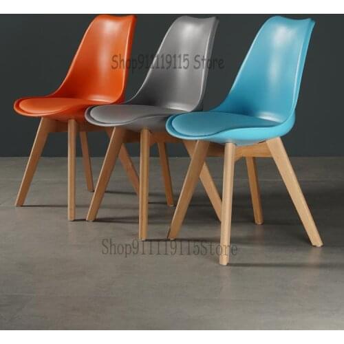 Net Red Modern Simple Back Dining Chair Nordic Solid Wood Office Negotiation Chair Leisure Dining Chair