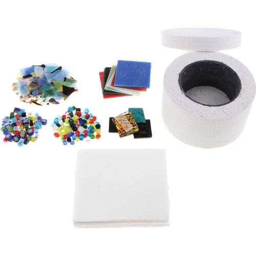 Microwave Kiln, Fusing Paper and Fusing Glass DIY Jewelry Set - Simple Making DIY Jewelry Charm Pendants Glass Fusing Tools Set