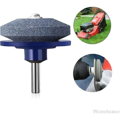 Universal Lawn Mower Blade Lawnmower Sharpener Grinder Wheel Stone Grinding Power Drill Garden Tool S14 20 Dropshipping
