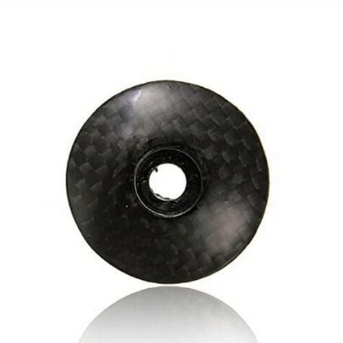 1PC Carbon Fiber Bicycle Headset Caps 1-1/8" 28.6mm Mountain Bike Cycling MTB Headset Stem Top Cap Cover