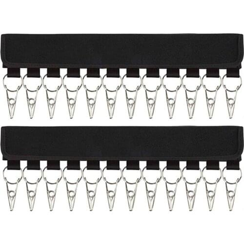 1 Pair Hat Organizer Holders Each Contains 12 Clips Large Capacity Collect Many Caps Shirts Scarves and Other Clothes