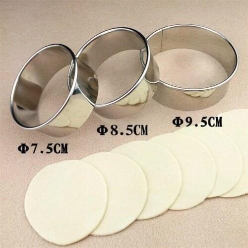 1PC Large Stainless Steel Round Dumplings Wrappers Molds Set Cutter Maker Tools Round Cookie Pastry Wrapper Dough Cutting Tool