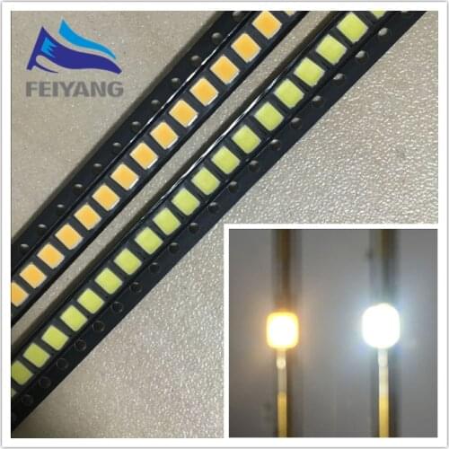 100pcs 0.2W SMD 2835 LED Lamp Bead 20-25lm White/Warm White SMD LED Beads LED Chip DC3.0-3.6V for All Kinds of LED Light