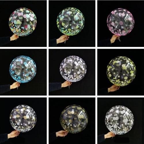2Pcs 20inch Print Transparent Balloons Helium Balls Air Birthday Balloons Decoration Party Bobo Balloon Birthday Ballons