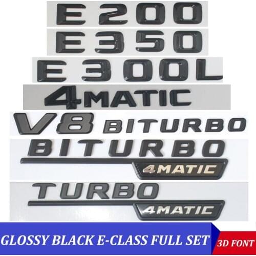3D E CLASS W212 W213 Emblem E200 E300 E320 E350 4MATIC Letter Auto Car Sticker Badge Logo Emblema For Mersedes Mercedes Benz AMG