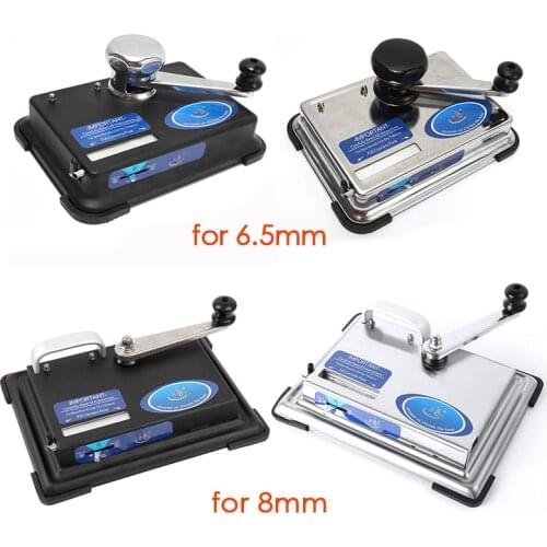 6.5mm/8mm Stainless Steel Manual Cigarette Maker Roller Hand-cranked Tobacco Cigarette Rolling Machine Semi-automatic Smoke Tool