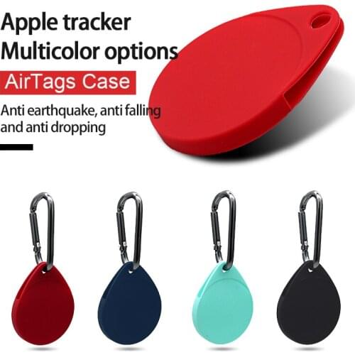 7 Colors Silicone Protective Carry Case For AirTags Shockproof Anti-scratch Tracker Protector Skin Cover Shell For Air Tags