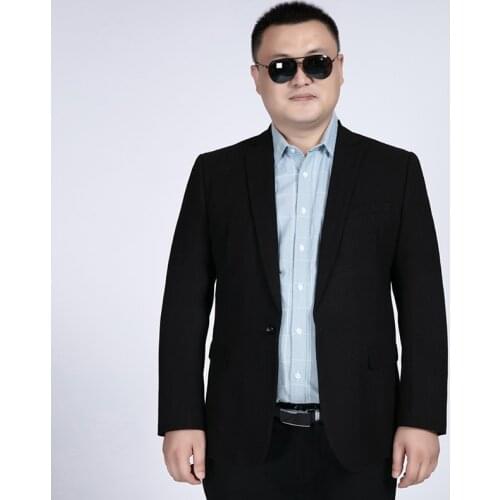 8XL 7XL New Slim Fit Casual jacket Cotton Men Blazer Jacket Single Button Mens Suit Jacket 2020 Autumn Patchwork Coat Male Suite