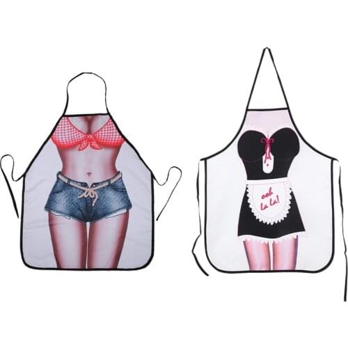 Bikini & Shorts Sexy Kitchen Apron Funny Creative Cooking Aprons for Women Ladies Girlfriend Christmas Gifts & Fully Adjustable
