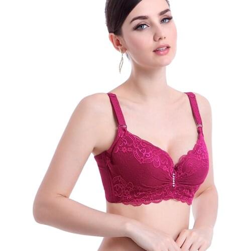 Big size push up bra lace underwear for women thin C D E cup 80 85 90 95 100 105 Push Up Bras Women Intimates Female Lace Bra