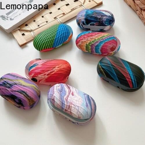 For Samsung Galaxy Buds Case Matte Gradient Painting Case Hard PC Protective Shell Bluetooth Wireless Earphone Bag Charging Box