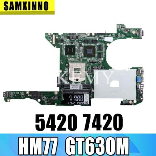 DA0R08MB6E2 Laptop motherboard For DELL Inspiron 14R 5420 7420 original mainboard HM77 GT630M