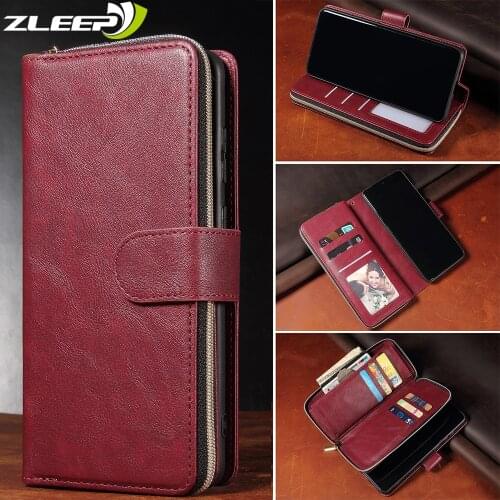 Leather Flip Wallet Case For Samsung Galaxy A21S A51 A71 5G A81 A91 A01 A11 A21 A31 A41 A20 A30 A40 A50 S A70 Zipper Phone Cover