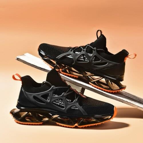 New Fashion Outdoor Bounce Running Shoes Men Breathable Non-slip Blade Sports Shoes Men Large size Lightweight Unisex Sneakers