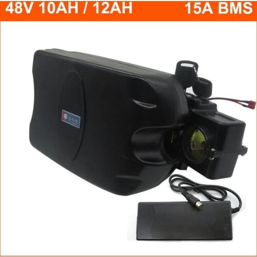 48V 13S 10.4AH Li-ion Lithium Bicycle battery akku 500W 48 V 10AH Ebike 18650 battery pack with 15A BMS 54.6V 2A charger