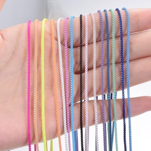 1 Meter 1.5mm Metal Chain For Bracelet Necklace Anklet Making Jewelry Components Handmade Accessorie