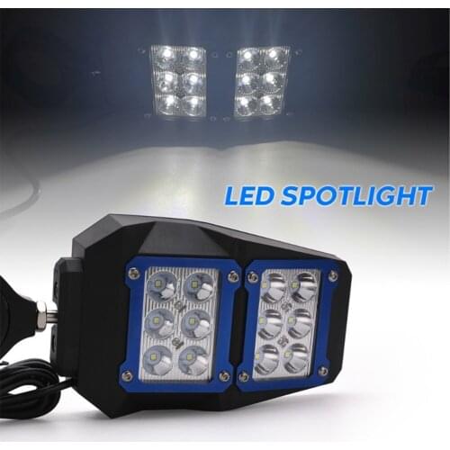 Motorcycle Led Spotlight CNC 1.75" UTV /ATV For Yamaha Rhino 1.75" UTV SXS Roll Cage Rear View Mirrors for Can-Am Commander 1000