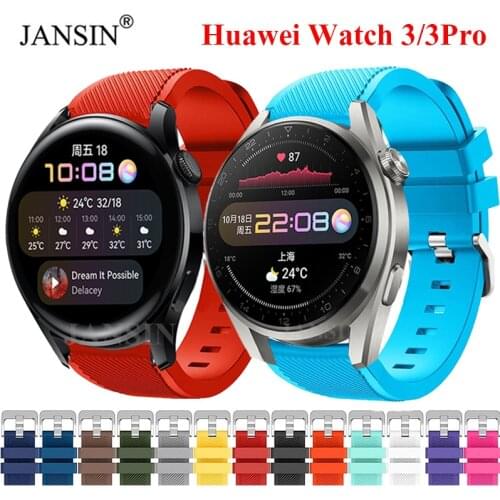 Soft Silicone Watchband For Huawei Watch 3 Quick Release Bracelet Correa For Huawei Watch 3/3 Pro Band Smartwatch Sport Strap