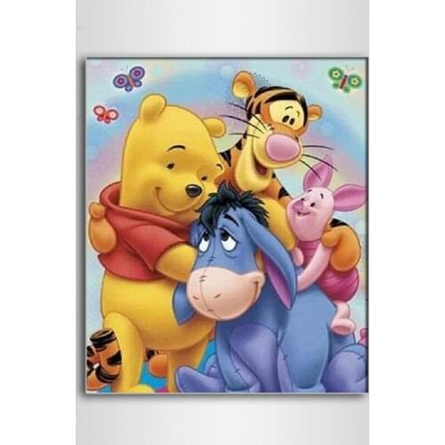 Full square/round diamond 5D DIY diamond painting kit Winnie the family 3D embroidery cross stitch mosaic artist home decoration