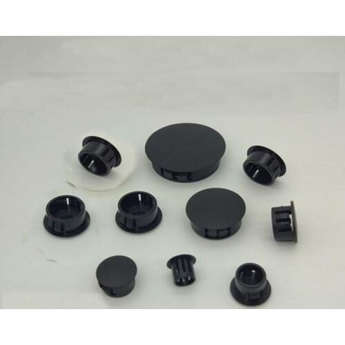 Nylon Plastic Hole Plug Cover Iron Plate Block Head Panel Hole Screw Furniture Buckle Pipe Plug 20pcs