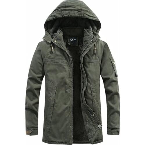 2020 New Winter Thick Parkas Jackets Men Casual Warm Men Parka Coat Military Windproof Hooded Jackets Windbreaker Men
