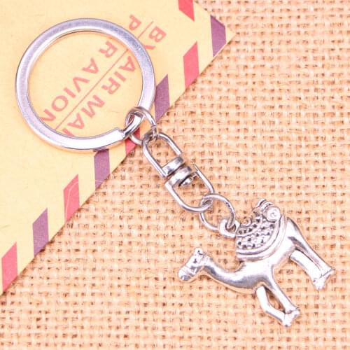 New Fashion Keychain 23*24 mm camel Pendants DIY Men Jewelry Car Key Chain Ring Holder Souvenir For Gift