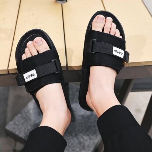 New Style Mens Slippers Plus Size 37-46 Summer Outdoor/indoor Breathable Non-slip Slides Soft Light Casual Shoes Mens sandals