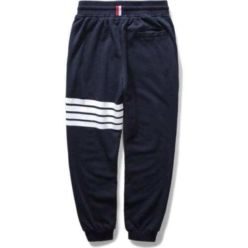 High New quality Novelty 19ss Men elegant Comfortable Classic Striped 4 white Casual Pants Sweatpants #a17