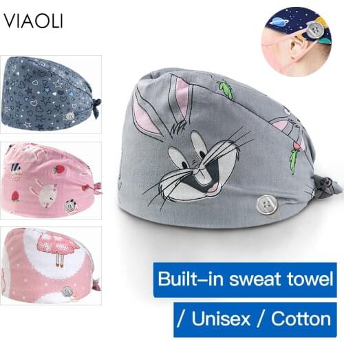 New unisex Multi color Sweat towel Elastic adjustable Scrub hat beauty pet shop work cap spa uniform hat beauty salon Scrub Cap