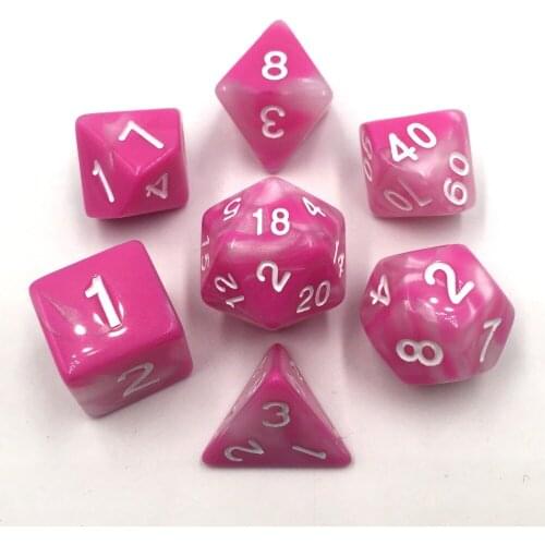 Rollooo Dice Two-Tone Pink and White
