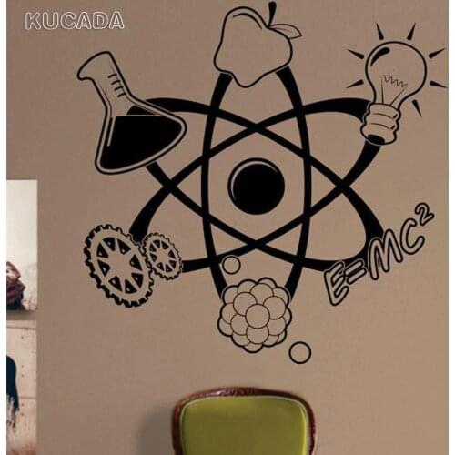 Science Atom Design Art Wall Sticker Home Decoration Teacher School Classroom education Creative Stickers Mural JG4000