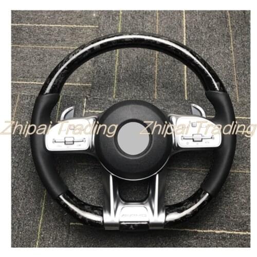 For Mercedes-Benz change to AMG carbon fiber steering wheel E-class G-class C-class S GLC GLE CLS A-class 2019 with paddle