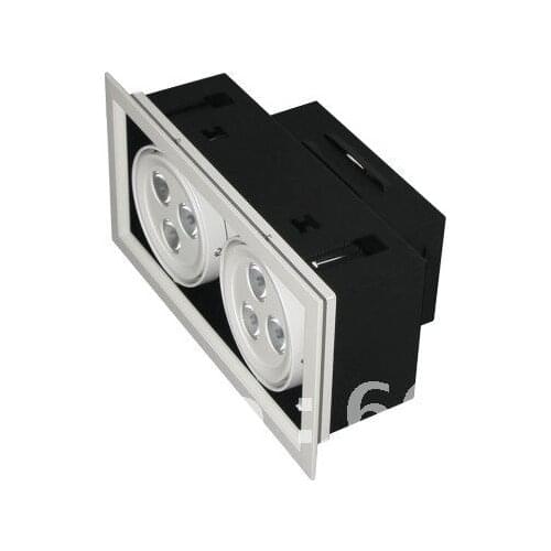 6x1w EDISON led grid lamp,grille recessed light fixture to replace t8 fluorescent lighting,CE&ROHS,AC100-240V,DHL free shipping