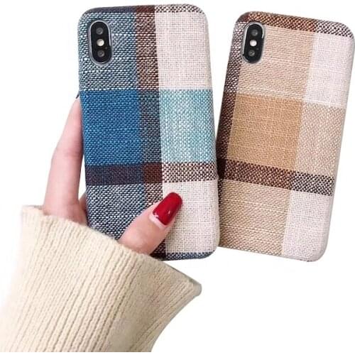 Ultra-thin Canvas Cloth Texture Soft Silicone TPU Phone Case For iPhone XS Max