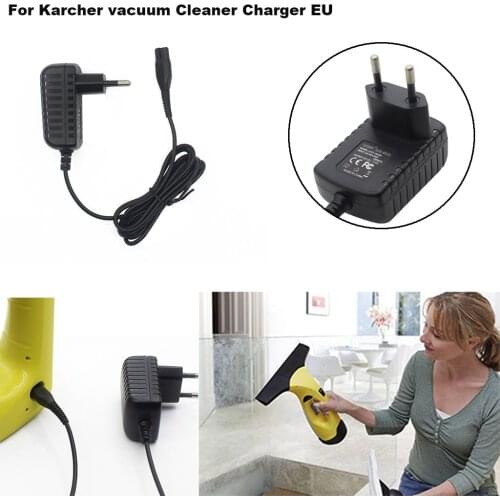 Suitable For Karcher Karcher WV 1/2/5/50/55/60/70/75 Glass Vacuum Cleaner Charger EU Regulations Window Vac Plug Battery Charger